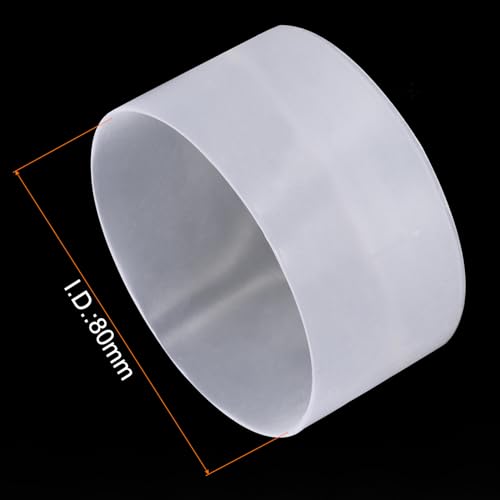 Image of uxcell 2pcs Rubber End Caps 80mm ID Vinyl Round Tube Bolt Cap Cover Screw Thread Protectors Clear, 50mm Height