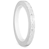 Reflektierende Klebeband, 10mm x 8m Wasserdicht Selbstklebend Neon Klebeband Reflektierendes Warning Tape Weiß Intensität Reflektorbänder Aufkleber Reflektierend für Straße, Fahrräder, Helme, Motorrad