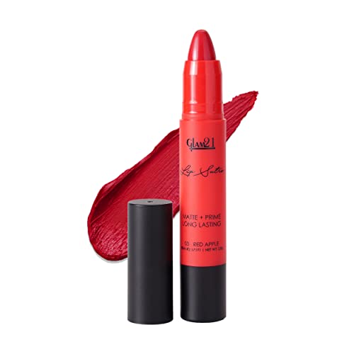 Image of Glam21 Lip Sutra Non-Transfer Crayon Lipstick |Lightweight & Longlasting| Creamy and comfortable on lips -2.8 gm | Red Apple-03