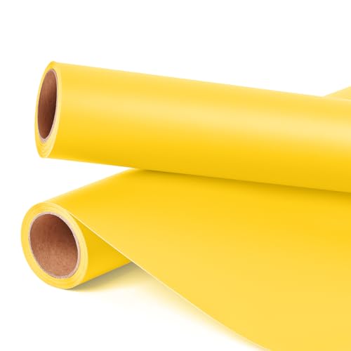 Prime Vinyl Vinylfolie Plotter Gelb - 30,5cm x 335,5cm Matt Gelb Permanentes Plotterfolie Vinyl Rollen für Tasse, Fenster, Wohnkultur