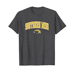 Southern Mississippi Golden Eagles Arch Over Dark Heather T-Shirt
