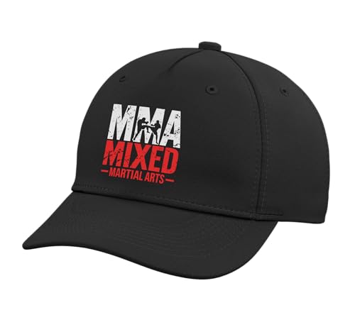 MMA Fighter Mixed Martial Arts Martial Artist Adjustable Printed Baseball Hat, Black