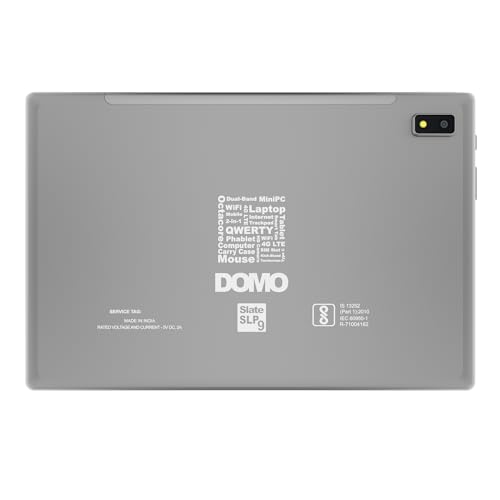 Image of DOMO Slate SLP9 OS12 T310 10.1-Inch 1920 x1200 IPS LCD, 4G Tablet PC, 4GB RAM, 64GB Storage, 1TB Expandable, Dual SIM, Android 12 | GPS, Bluetooth [Grey]