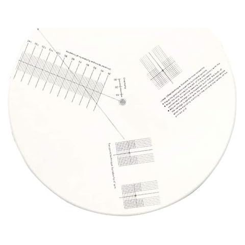 Turntable Cartridge Alignment Protractor Mat, Anti-sliding LP Vinyl Record Pickup Calibration Plate Distance Gauge Protractor Adjustment Tool Ruler for Turntable Accessor Cover