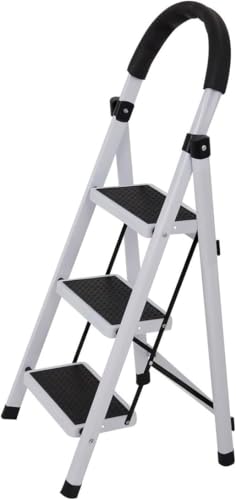 Consejos para Comprar Escaleras de Aluminio Walmart , tabla con los diez mejores. 43 BSD MY HOMEX Escalera Plegable De 3 Peldaños, Aluminio, Escalera de Tijera para Interior y Exterior, Portátil Multifuncional
