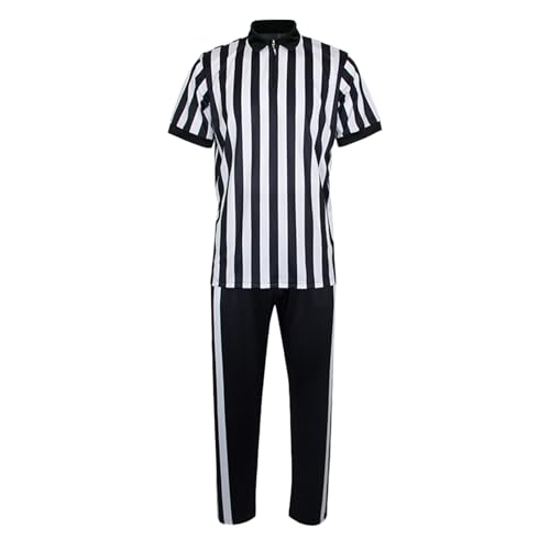 Camiseta de manga corta con cuello en V y pantalones, uniforme deportivo para fútbol, baloncesto, hockey, voleibol, béisbol, sóftbol, clase de gimnasio, traje de árbitro resistente para entrenadores y