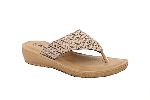 Image of inblu Stylish Fashion Slipper for Women | Comfortable | Lightweight | Anti Skid | Casual Office Footwear (LF01 BRNGMG)