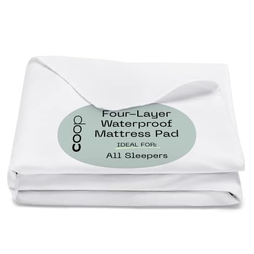 Coop Home Goods - 4 Layer Washable Incontinence Pad (39" x 39.5") - Absorbs Up to 6 Cups - Waterproof and Hypoallergenic - Soft, Noiseless and Reusable Mattress Protector - Oeko-TEX Certified - Twin