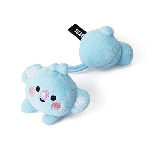 BT21 Official Merchandise by Line Friends - Baby Series KOYA Character Plush Figure Elastics Hair Tie, Blue