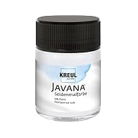 KREUL 8193 - Vernice per seta Javana in barattolo da 50 ml, verde maggio, vernice a base d'acqua altamente pigmentata, carattere fluido, penetra in profondità nelle fibre
