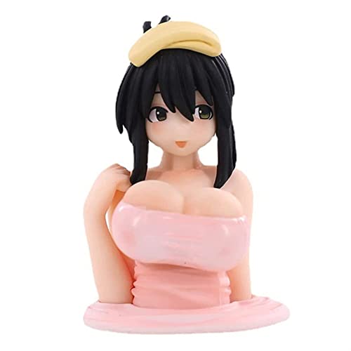 QUDOOS Jiggly Little Woman, 2023 Cute Girl Chest Shaking Ornaments Car Decoration, Anime Beautiful Girl Car Ornament for Home Desk Car Decor Ornaments