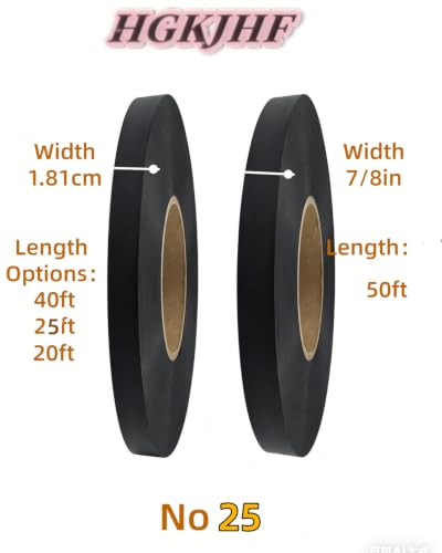 Image of HGKJHFmelamine Edging Tape. pre Coated with hot melt Adhesive Flexible Veneer Edge Edging, Used for Cabinet and Furniture Maintenance (No25-black, 1.81cm*7.6m)