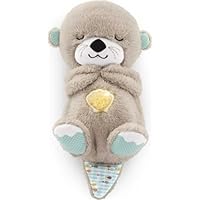Fisher-Price Baby Toy Soothe 'n Snuggle Otter Portable Plush Sound Machine with Music Lights & Breathing Motion for Newborns 0+ Months