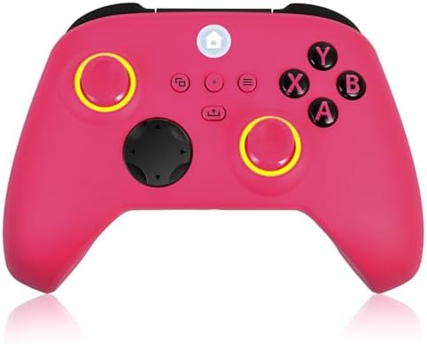 Xbox Controller, RGB LED Light 2.4GHz Wireless Controller Compatible with Xbox One X/S Series X/S, 3.5mm Audio Jack & Rechargeable Battery, Deep Pink