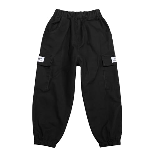 Boys Cargo Joggers Pants Elastic Waist Casual Jogging Trousers for Fall Winter Soft Warm Bottoms2