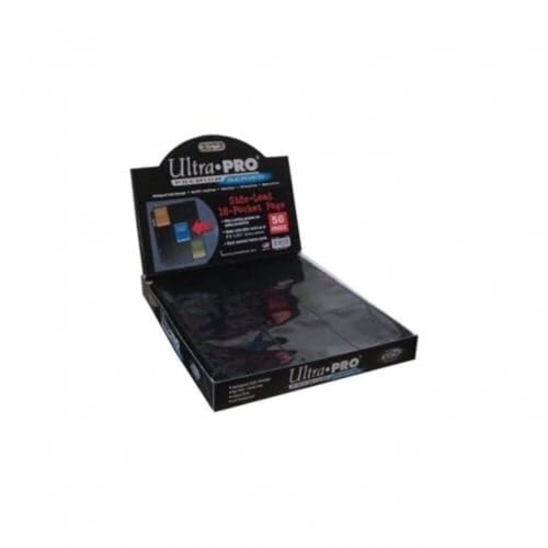 Ultra Pro 18-Pocket Platinum Side Load Page with Black Background