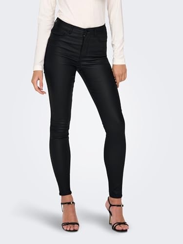 JDY Damen JDYnewthunder Coated High Skn PNT Noos Hose, Schwarz (Black), XL/L30 – Ansicht 2