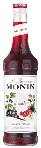 Monin Sirup Grenadine (1 x 0 7l) - Fruchtig - süß für Cocktails Limonaden und Desserts - mit Vanille - Note - ohne Alkohol