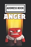 Address Book: Insịde Ọut Anger Telephone & Contact Address Book with Alphabetical Tabs. Small Size 6x9 Organizer and Notes with A-Z Index for Women Men