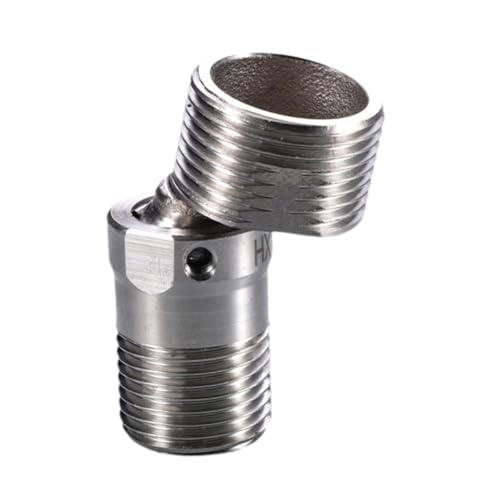 Image of Faucet Angled Curved Foot Sturdy Universal for Utility Room Bathroom Kitchen|Stainless Steel Shower Head Swivel Adapter Angled Connector