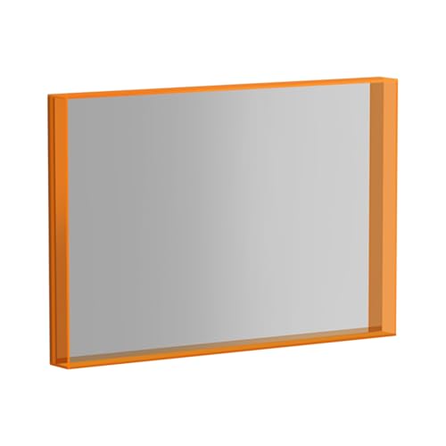 Serchou Espejo de Pared Minimalista Moderno for baño, Espejo de tocador HD for Escritorio de Dormitorio(Oranje,19.7 * 27.6IN)