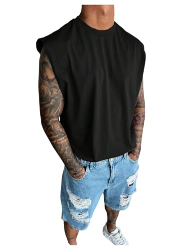 Floerns Men's Crew Neck Active Muscle Tank Top Sleeveless Athletic Gym Running T Shirts