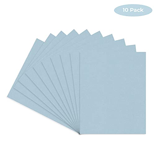 CountryArtHouse Baby Blue Acid Free 11x14 Backing Board - Uncut Photo Mat Board - 10 Sheets