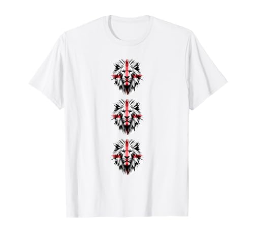 Bandera del Reino Unido UJ San Jorge Patriotismo Leones cara Gran Bretaña Camiseta