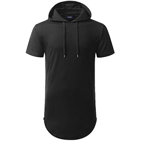 AIYINO Mens Longline Pullover Hoodie Shirt Cover