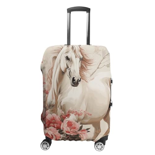 Horse Image Luggage Cover, Washable Elastic Suitcase Cover Protector Fit 18-32 Inch Luggage