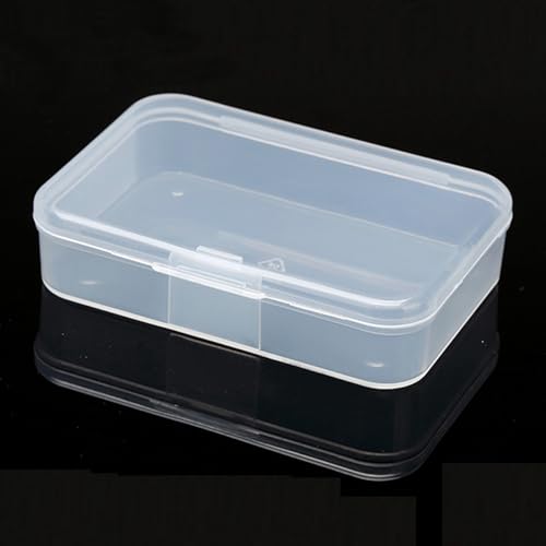 Image of 12Pcs Rectangular Mini Plastic Storage Containers (3.46 x 2.28 x 0.79 inch), Small Plastic Clear Beads Storage Containers Box for Beads, Small Items etc