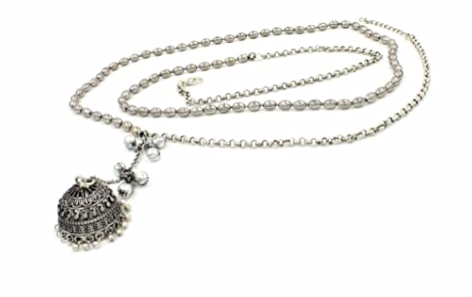 Plain Oxidised Slim Kamarband, Elegant Waist Chain