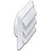 Lambro 2676W White Plastic Louvered Vent, 4-Inch