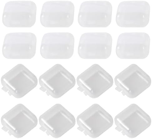 GSHLLO 40 Pcs 3.4 x 3.4 x 2 cm Mini Plastic Jewelry Storage Boxes Small Pearl Storage Containers Portable Transparent Earring Boxes Tiny Bead Organizer Cases Pocket Size Jewelry Organizers for Rings image 5