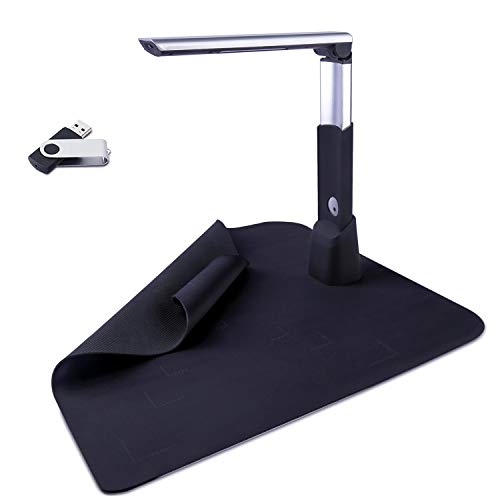 Document Cameras Scanner,10MP CMOS,Visual Presenter Max A3 Size,OCR Technology,W/LED Light and Micphone,Easy-to-Use Tools