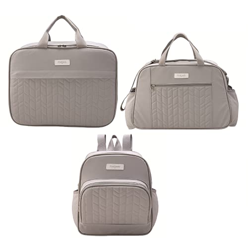 Kit de Bolsa Maternidade Carisma Cinza Mix