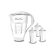 PearlCo - Filtro de Agua de Vidrio (Blanco) con 3 Cartuchos de Filtro Universal Classic - Adecuado para Brita Classic