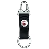 GRAPHICS & MORE Bruce Lee Jeet Kune Do Academy Keychain with Leather Fabric Belt Clip-On Carabiner