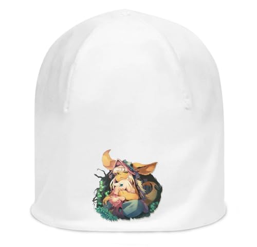 Bonnet unisexe en coton fin et extensible Anime 112 blanc au tissage de précision