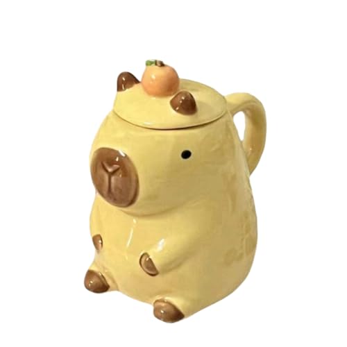 Tazza da Caffè con Ceramica A Forma di DAcqua con Manico e Coperchio per Cucina e Bar A