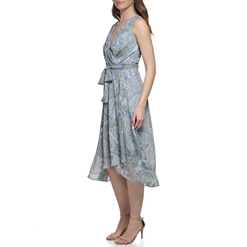 Image of Tommy Hilfiger Women's V-Neck Self Tie Midi Dress