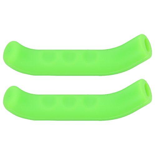 Keenso 2 x Brake Lever Grips, Silicone Brake Lever Protector 5 Colours Non-Slip Waterproof Cycling Protector (Green) - Image 2