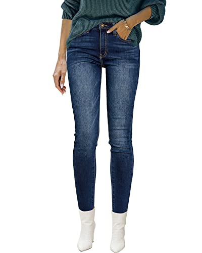 Utyful Womens Fleece Lined Jeans High Waisted Stretch Thermal Fleece