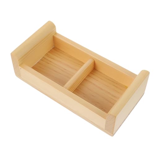 Plato rectangular de madera estilo japonés para sushi miniatura 1