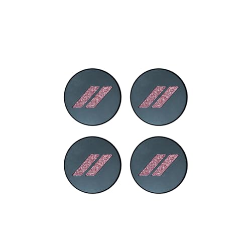 Image of IPG Compatible for Dodge Charger Challenger Durango Wheel Center Cap Decal Sticker Wrap Kit Personalize Your Vehicle (Inner Logo, Pink Glitter)