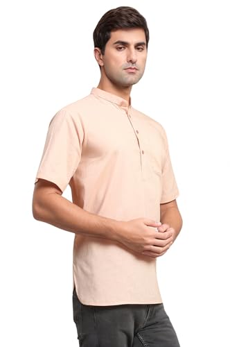 Image of SKAVIJ Men's Cotton Tunic Casual Short Kurta Top Regular Fit