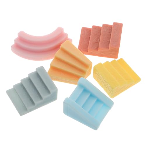 SOLUSTRE 24pcs Miniature Stone Steps Figurines Fairy Garden Ornaments Miniature Garden Stairs Dollhouse Accessories Micro Landscape Decoration