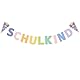 ENLACE Schulkind Girlande Bunt, Einschulung Mädchen Schulanfang Banner, Schulkind Girlande Pastell Deko, Einschulungsfeier Schulstart Dekoration für Klassenzimmer Party Hänge Deko