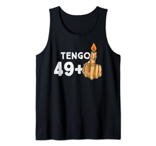 49+1 Dedo Medio Vela De Cumpleaños Para El 50º Cumpleaños Camiseta sin Mangas