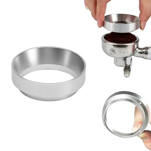 Image of Gozaqe 51mm Espresso Dosing Funnel,Coffee Powder Ring,Coffee Accessories | Stainless Steel Coffee Dosing Ring,Prevent Ground Coffee from Spilling